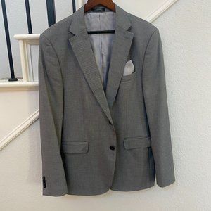 Zara Textured Suit Blazer-Gray